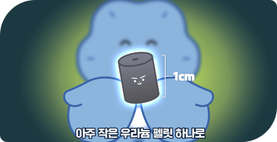 아주 작은 우라늄 펠릿 하나로