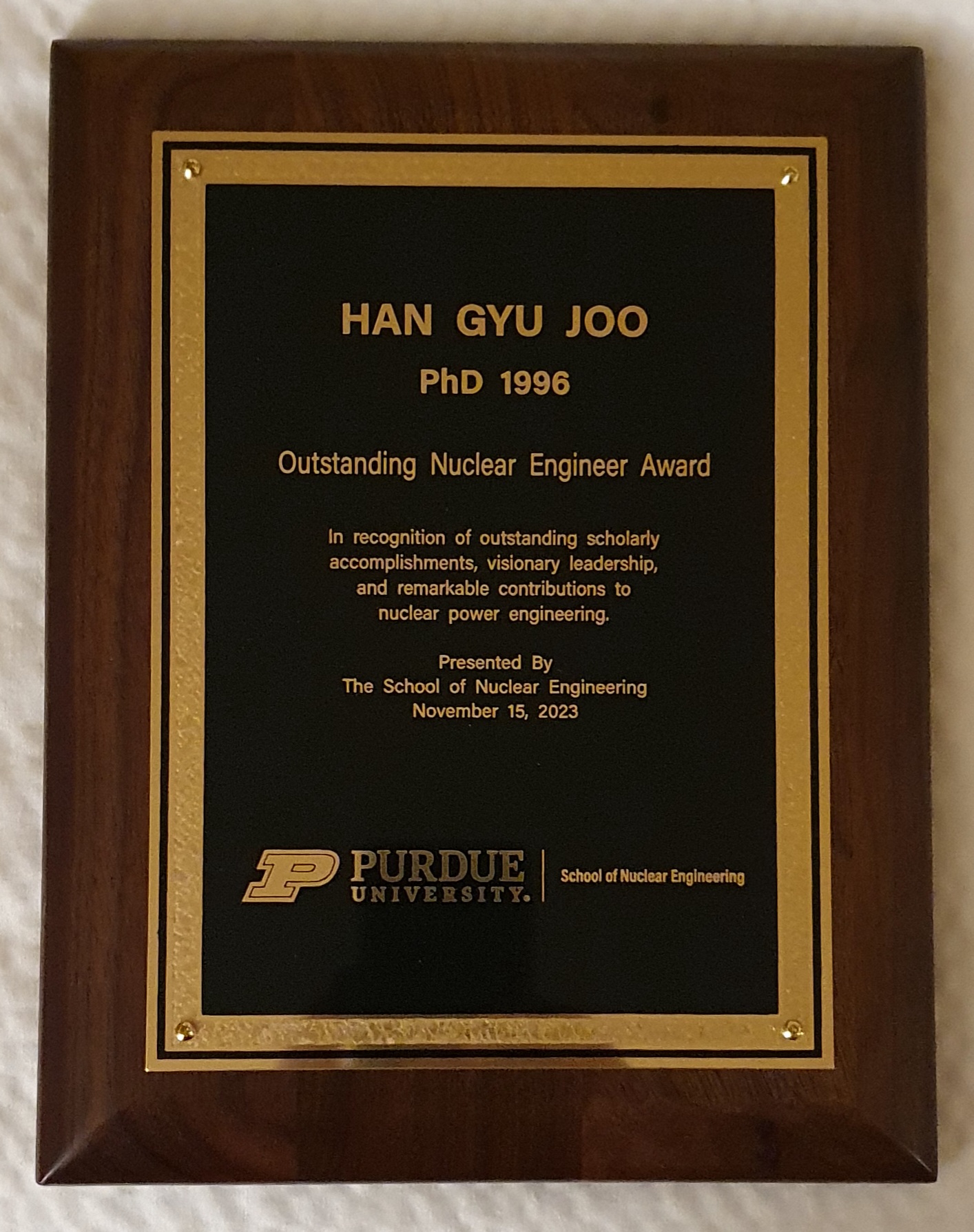 KAERI President receives Outstanding Nuclear Engineer Award