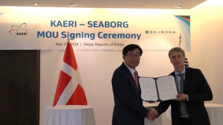 KAERI and Seaborg APS sign an MOU on MSR Development